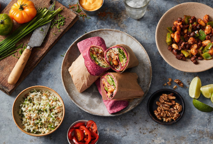 Burrito Lunch Wrap with Beetroot Tortilla horizontal
